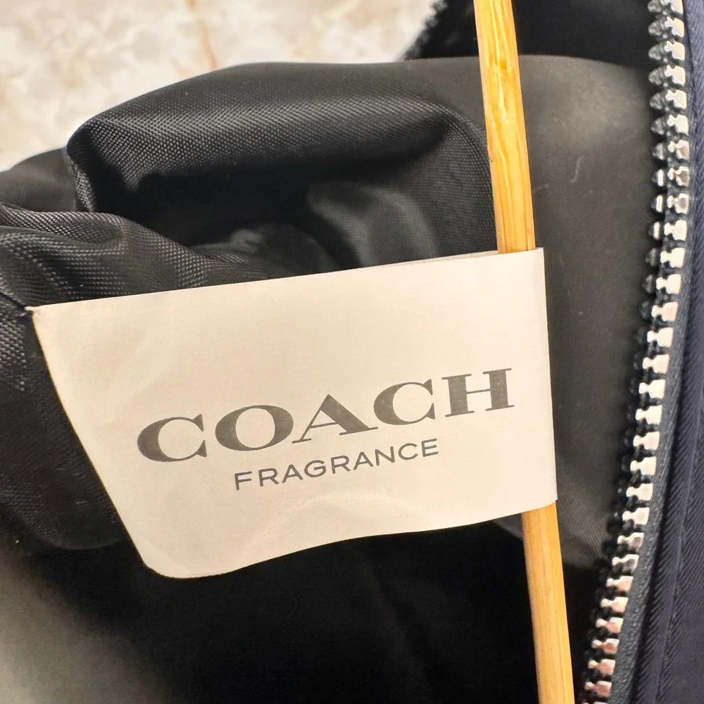 Coach Fragrance Duffel Bag Large Navy Blue Travel Weekend Gym Tote Bag